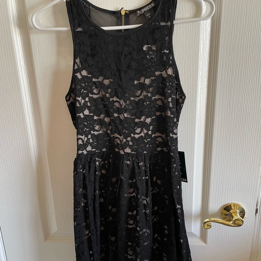 Express black lace dress
